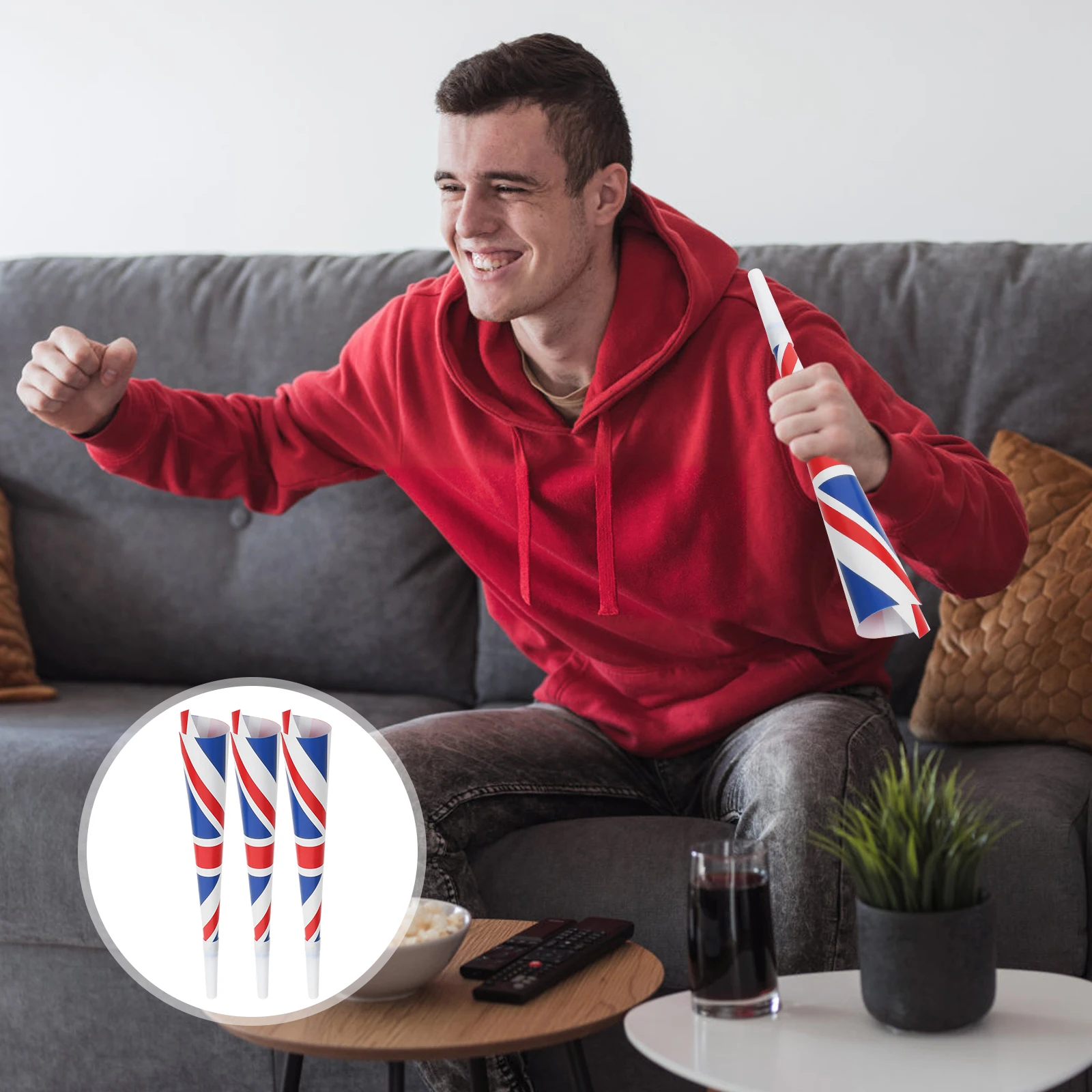 

16pcs Football Noise Makerssoccer Party Props Cheering Trumpets Stadium Concert Games Outdoor Activities Lightweight Plastic