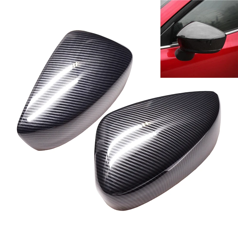 Car External Rearview Mirror Cover Trim Lid Wing Side Mirror Cap Housing Shell For Mazda 3 Axela 2014 2015 2016