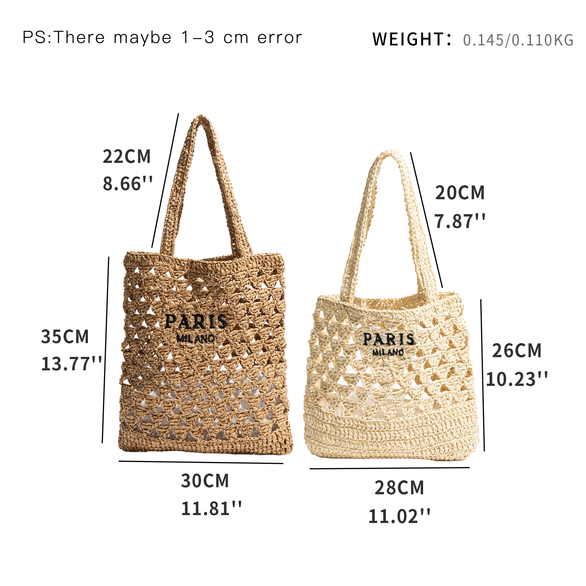 MABULA Summer Straw Weave Mesh Beach Shoulder Bag Aesthetic Hollow Woman Travel Tote Handbag Brand Handmade Crochet Purse 2024