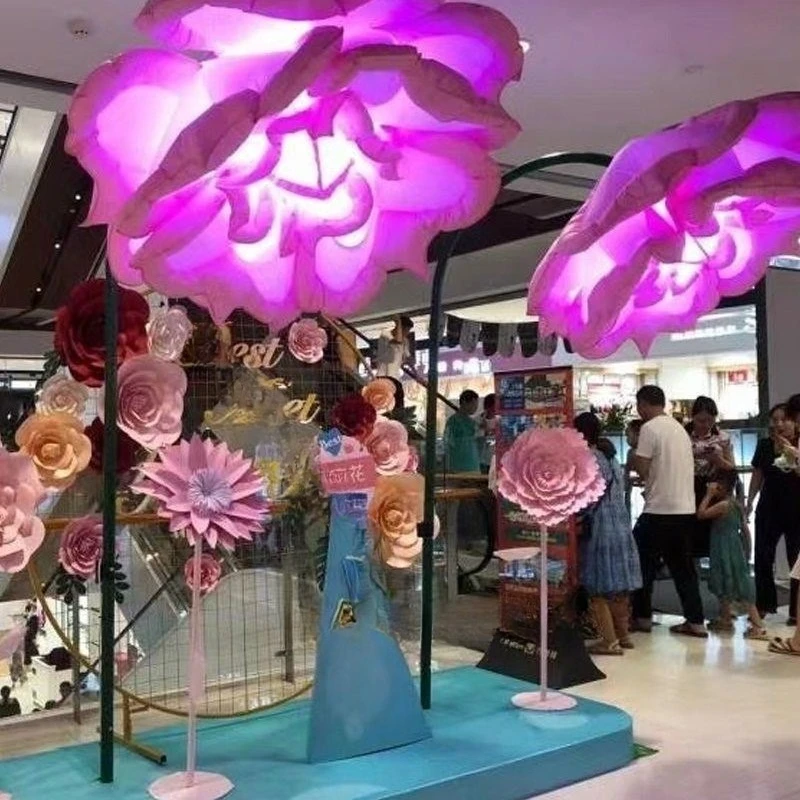 Induction flower mechanical opening and closing flower, Meichen device air mold, morning glory simulation flower