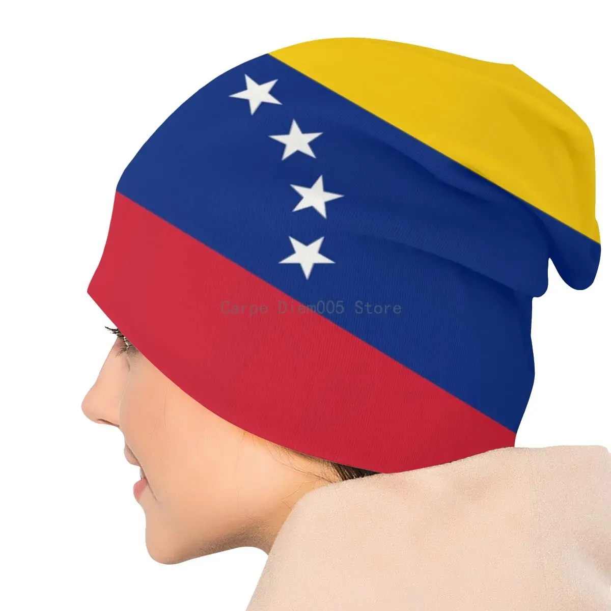 Flag Of Venezuela Beanie Bonnet Knitted Hats Women Men Hip Hop Winter Warm Skullies Beanies Cap for Ski