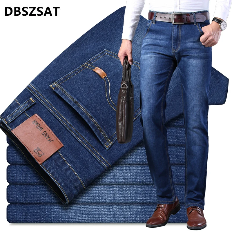 Men Jeans 2023  New Classic Vintage Straight Loose Casual Denim Trousers Business Work Comfortable Oversized THIN  Jeans Pant