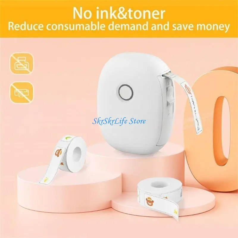 E65E Lightweight Thermal Bluetooth-compatible Label Printer Cordless Portable Design