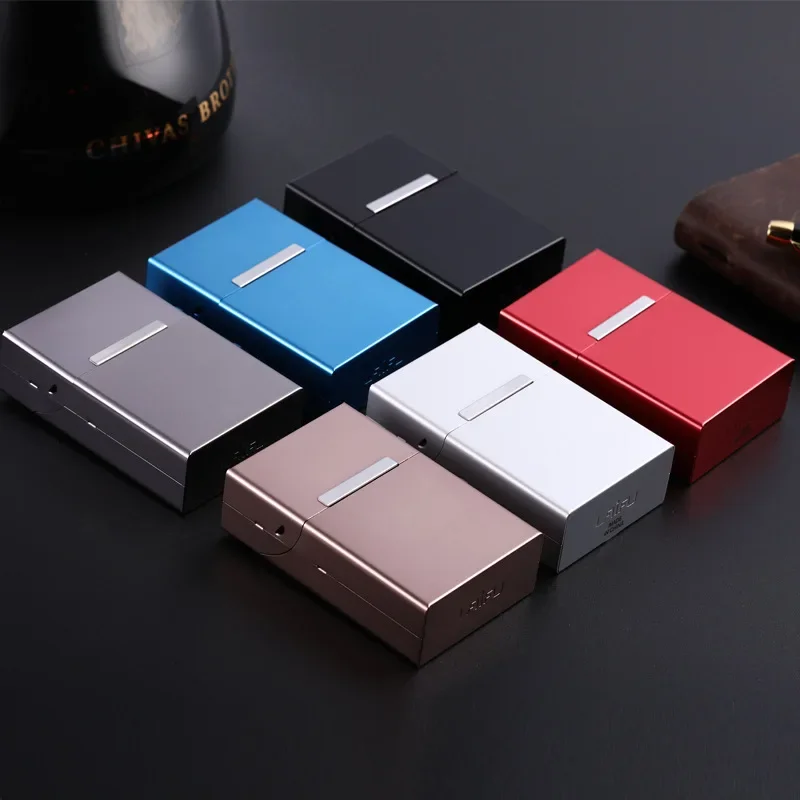 Metal Cigarette Case Box Cover Classic Men's Tobacco Cigarettes Box Case Holder Hard Cigarettes Tobacco Box Case Cover