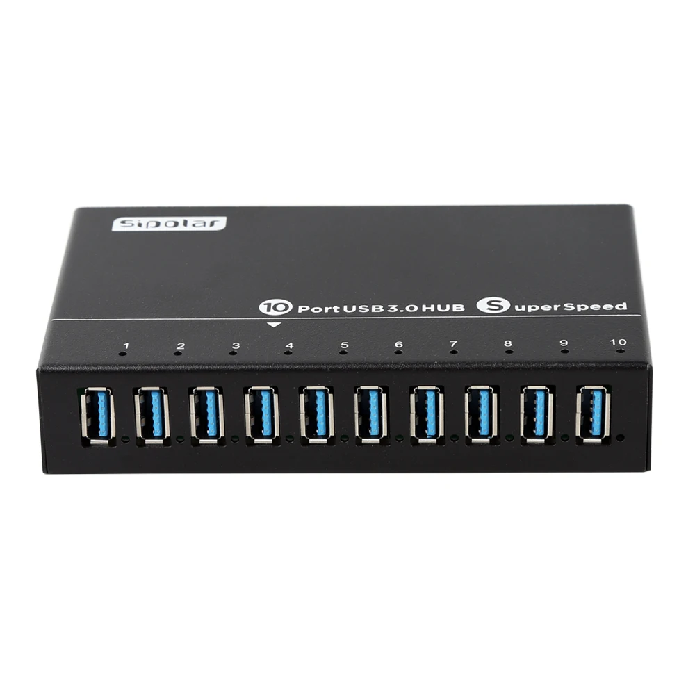 

Sipolar A103 Hot Sales 10 Port Usb 3.0 Black Docking Station 3.0 Usb Hub for Phone