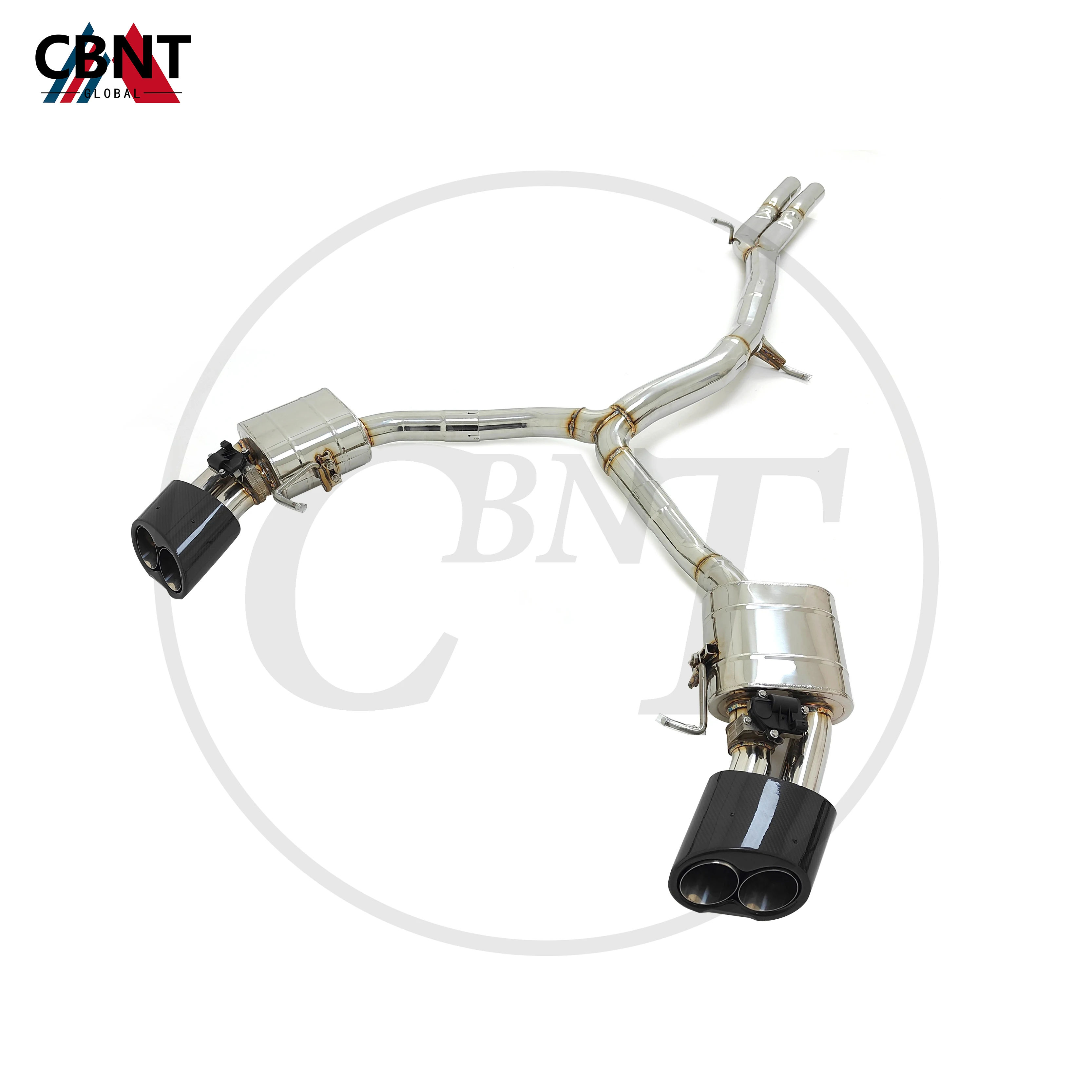 

CBNT Valved Catback for Audi RS4 RS5 2.9T 2017-2023 High Quality SS304 Performance Exhaust System with Front Pipe