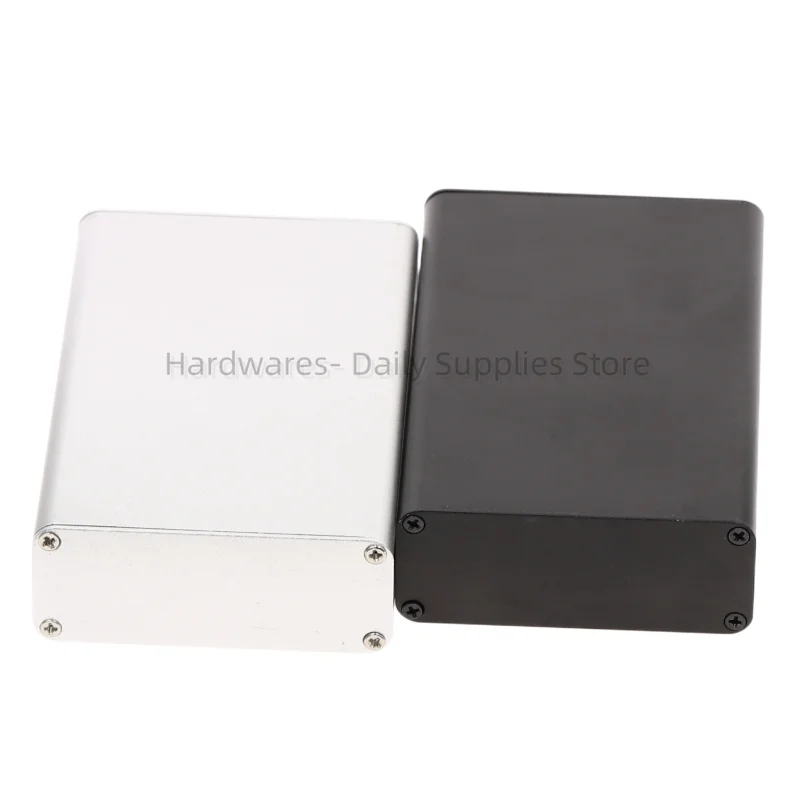 1pc Aluminum Enclosure Case Silver DIY Electronic Project Boxes PCB Instrument Metal Shell 90/100/110x71x26mm Battery box