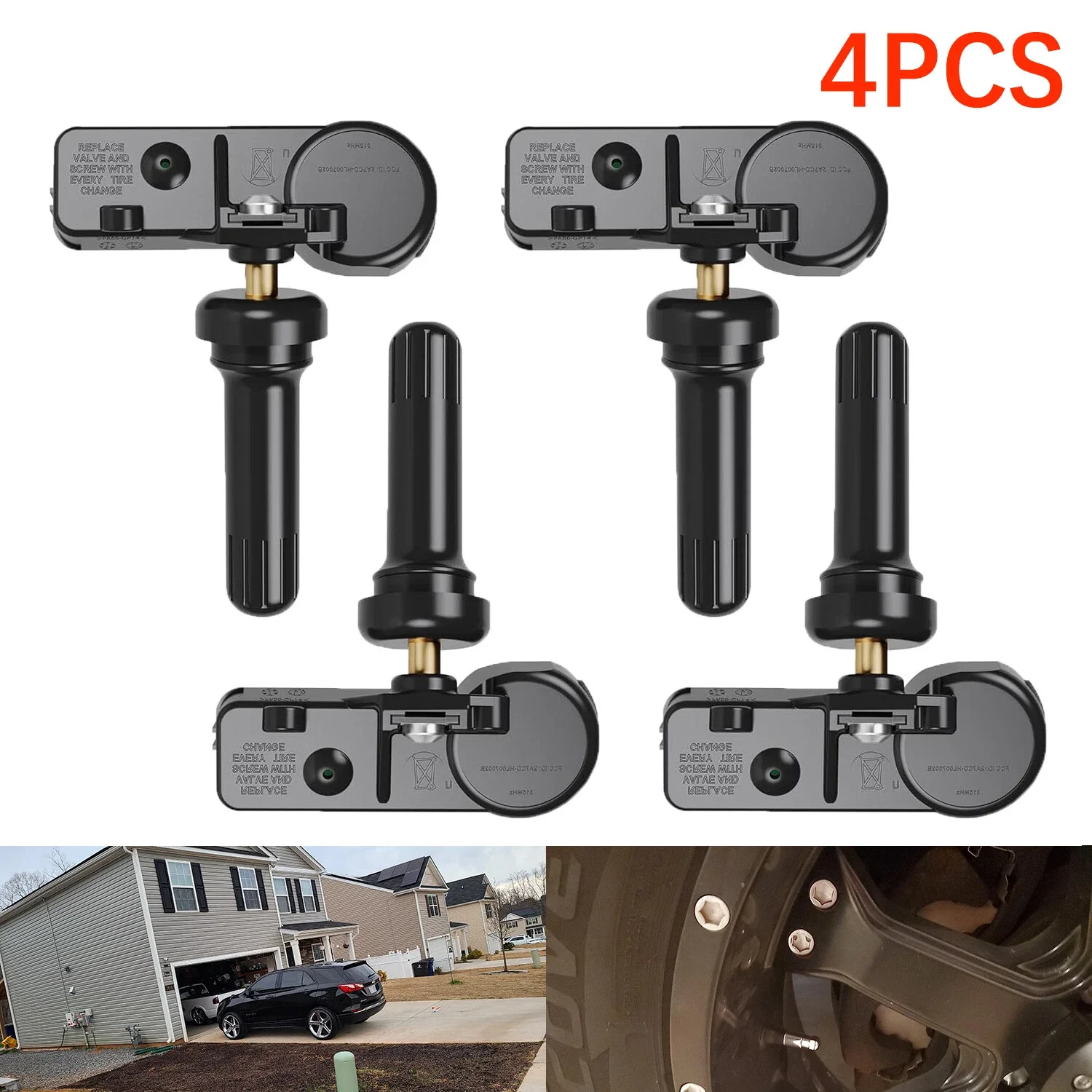 

4PCS 9L3Z-1A189-A Programmed Tire Pressure Monitor Sensor 315MHz TPMS 9L3Z1A189A DE8T-1A180-AA TPMS-12 For Ford F-150 Mustang