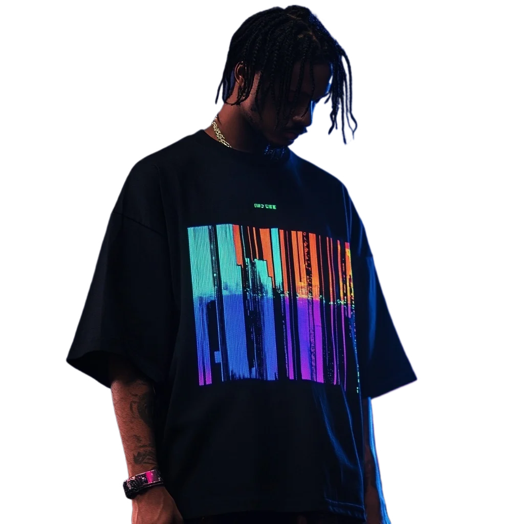 Camiseta masculina estampada na moda de verão Y2K masculina solta e emagrecedora esportiva casal top