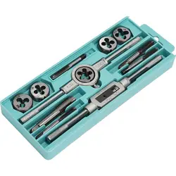 8-12pcs/set Multifunction NC Screw Tap & Die Set External Thread Cutting Tapping Hand Tool Kit with M6 M7 M8 M10 M12 Taps
