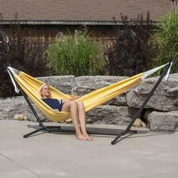 High Quality Space Saving Steel Stand Folding Universal Multi-Use Hanging Hammock with Stand