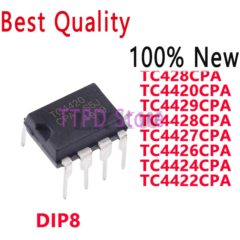 10 ชิ้น/ใหม่ TC4420CPA TC4429CPA TC4428CPA TC4427CPA TC4426CPA TC4424CPA TC4422CPA TC428CPA TC426CPA DIP8 ในสต็อก