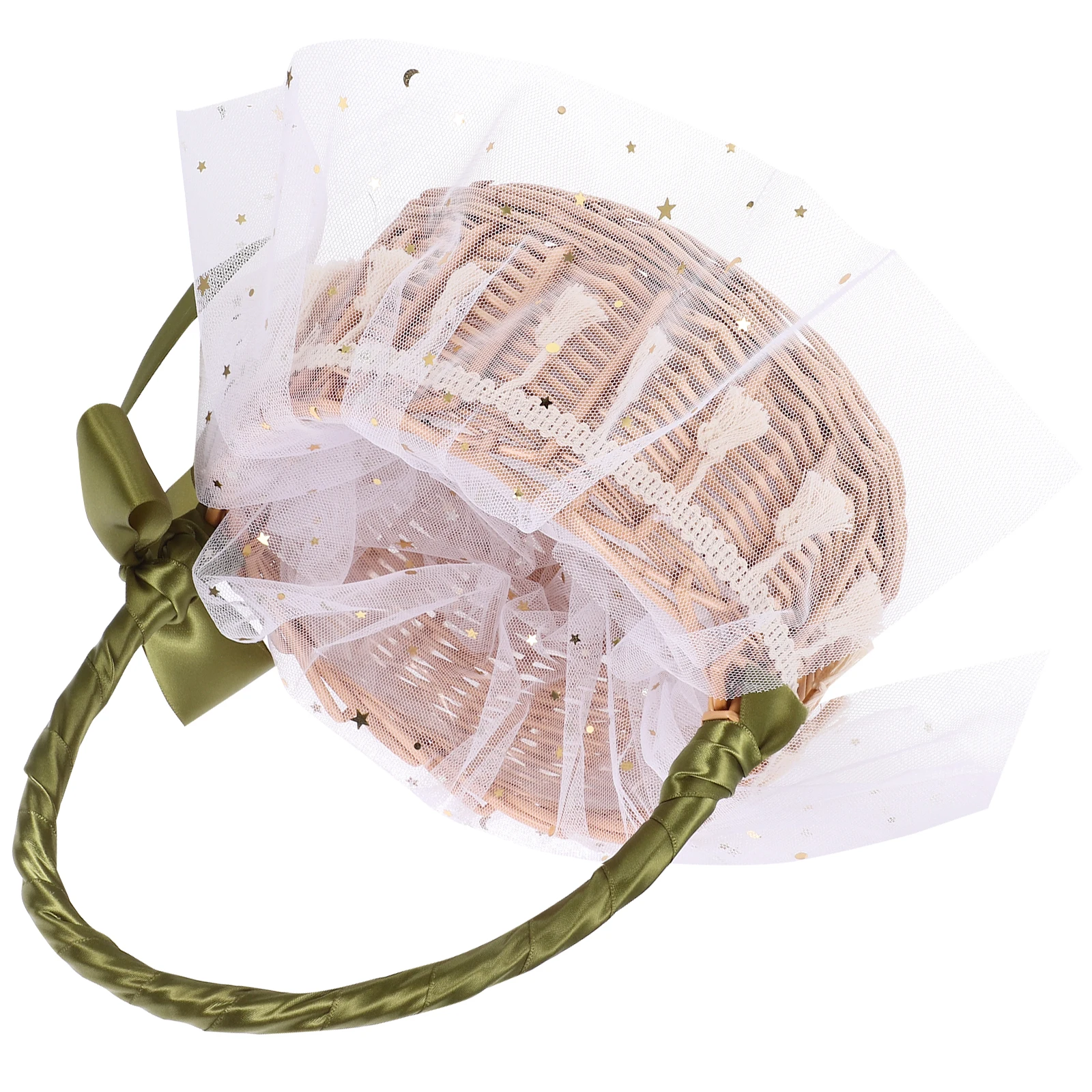 

Woven Hand Basket Baskets Rattan Picnic Wicker Rustic Nursery Held Willow Storage Flower Girl Manual Bridesmaid