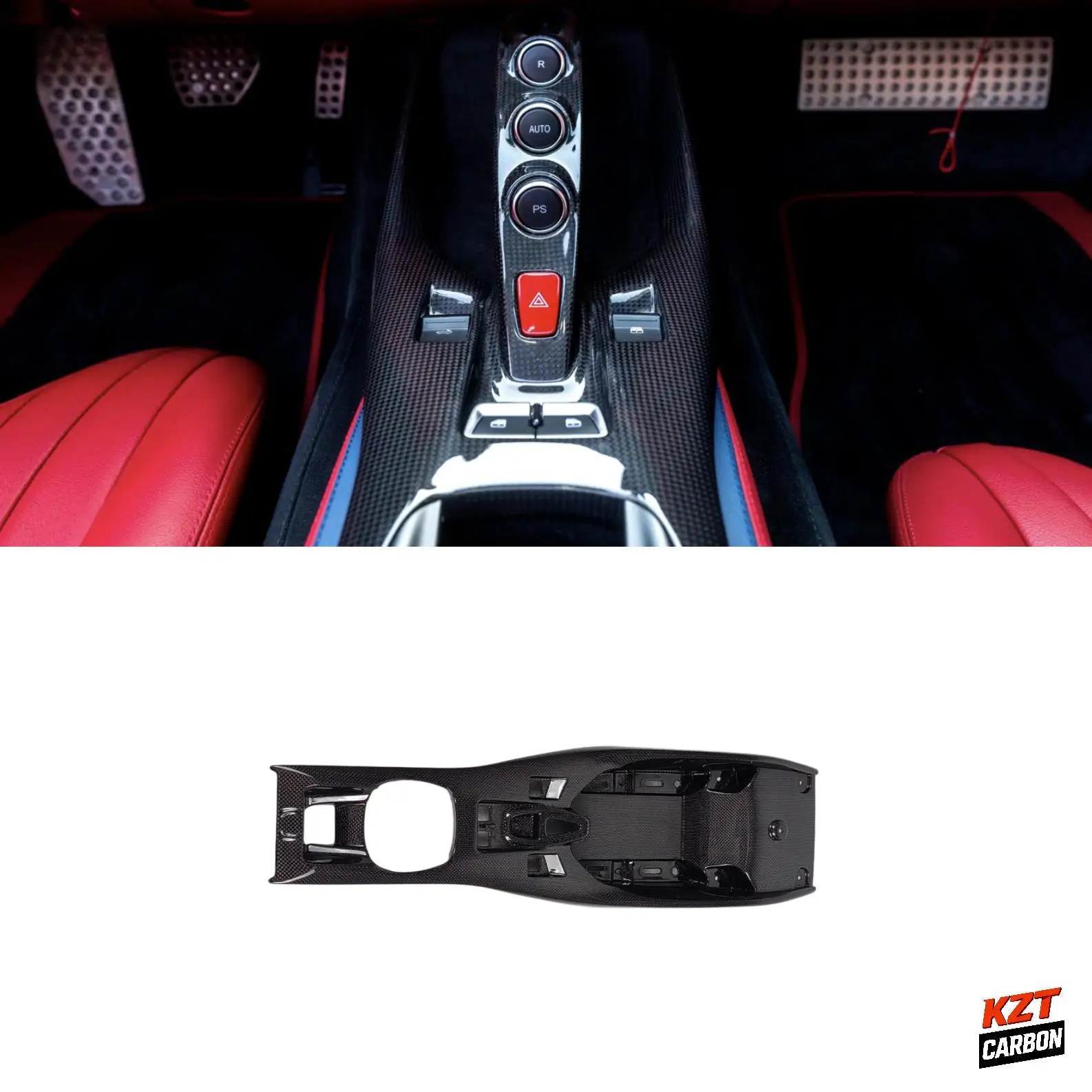 For Ferrari 812 GTS Superfast 18-24 Center Console Replacement Dry Carbon