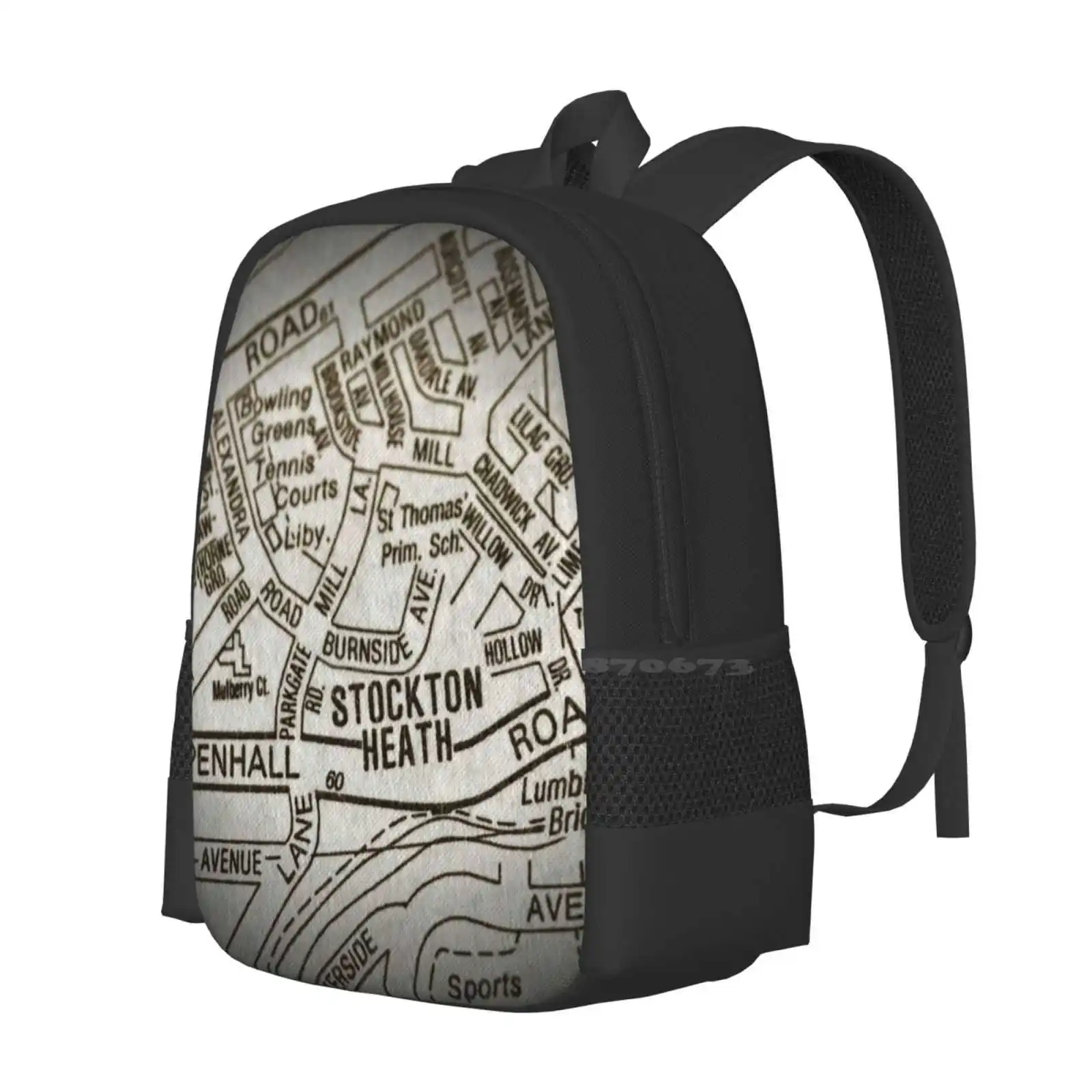 Stockton Heath,Warrington,Cheshire,Wa4,Map Hot Sale Schoolbag Backpack Fashion Bags Gotonysmith Hotpixuk Stockton Heath