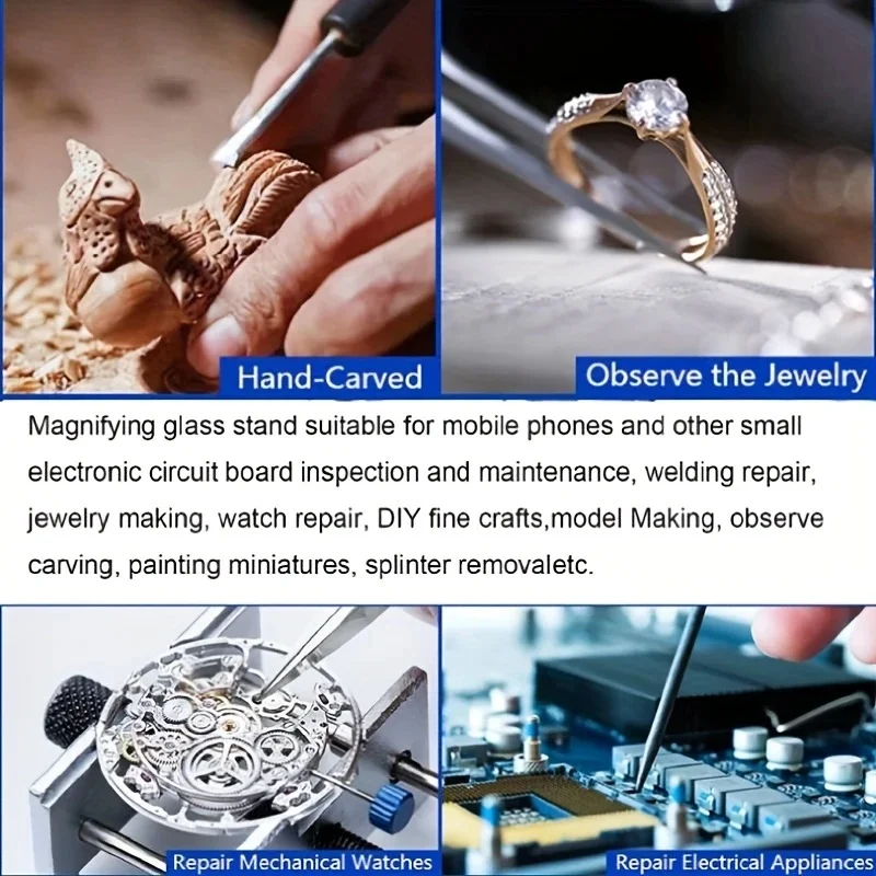 Third Hand Solder Holder HD Adjustable Base Dual Clips  Jewelry Crafts DIY Workbench Tool  Precision Beading Soldering Aid