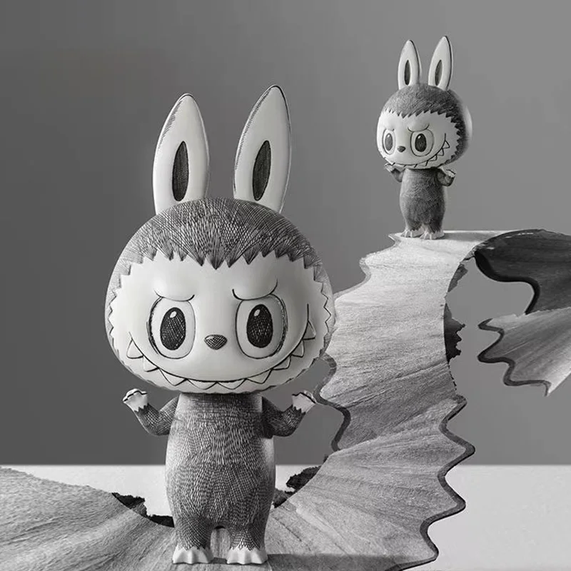 Genuine New The Monsters Mega Labubu 400% Sketch Anime Figure Collectibl Toys decorazione del Desktop regalo di natale