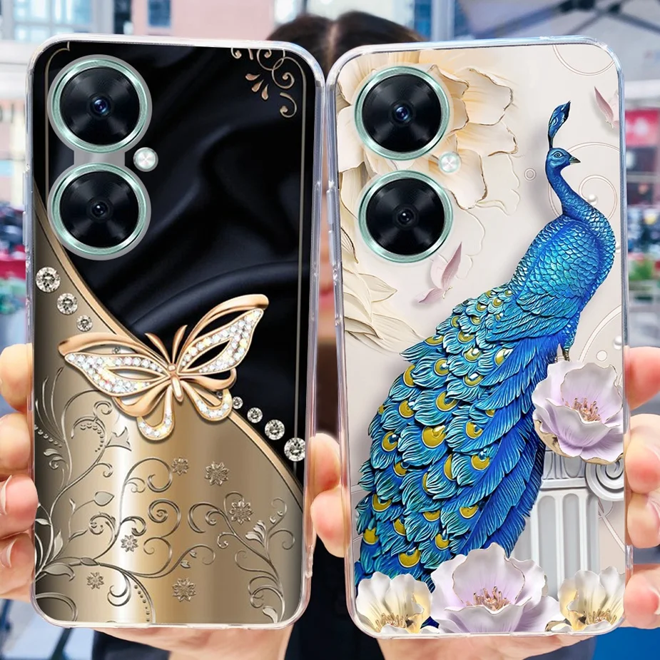 For Huawei Nova 11i Case MAO-LX9 Luxury Painted Back Cover 6.8\'\' Clear Silicone Phone Case For Huawei Nova 11i Nova11i Soft Bags