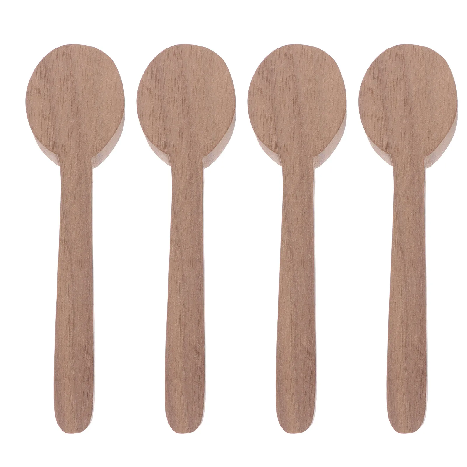 

4Pcs Unfinished Wooden Spoons DIY Craft Spoon Making Mold Handmade Carving Kit Safe Practical Unique Design Home Desk Decoration