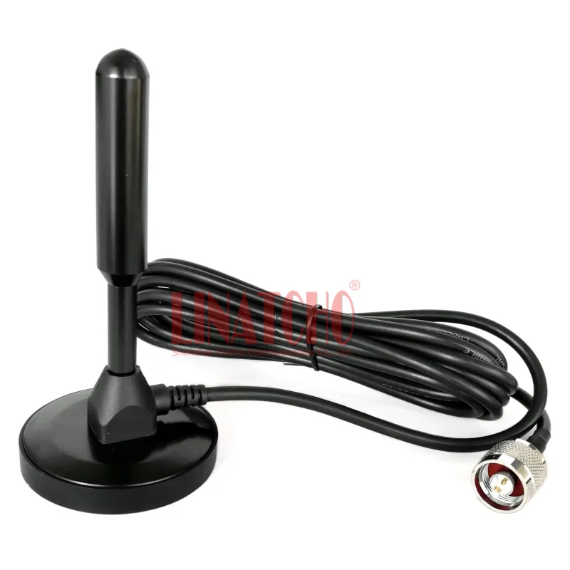 GSM 900/1800MHz Dual Band Magnetic Base Stubby Car Repeater Signal Antenna N Male