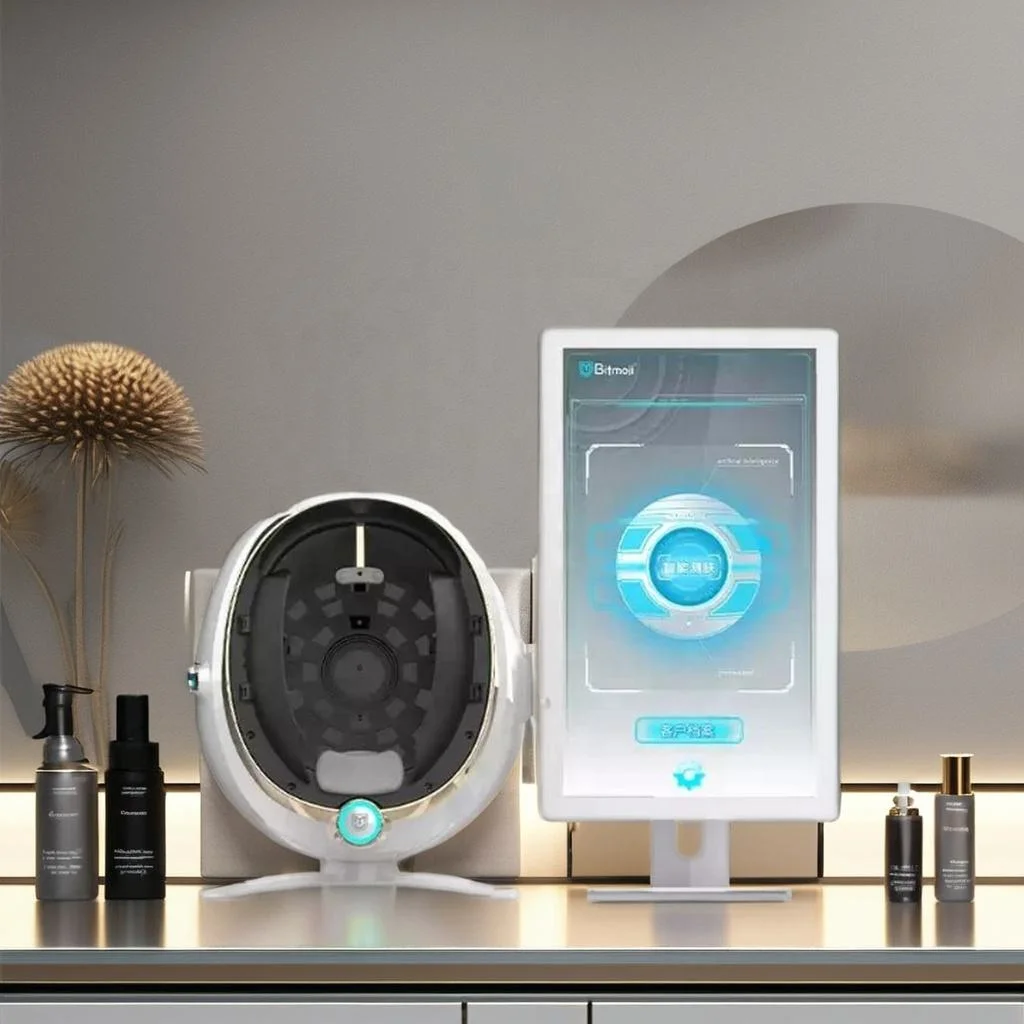 Nova atualização de alto pixel 28 milhões mais novo inteligente 3d espelho mágico rosto máquina analisadora pele com almofada testador facial scanner