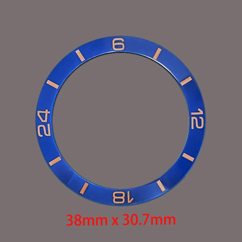 Cincin Sisipan Bezel Keramik Kemiringan 38Mm X 30.7Mm untuk SUB SRPD SKX007 SKX009 Casing Jam Tangan NH35 NH36 Suku Cadang Perbaikan Cincin Bezel Casing Pergerakan