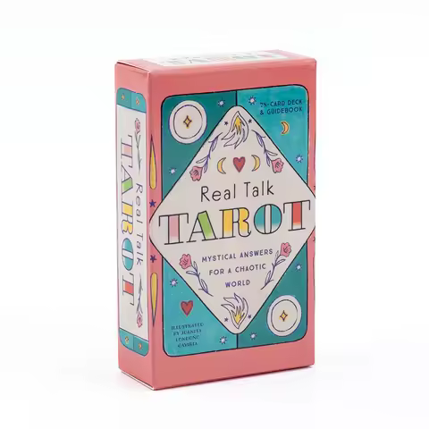Real Talk Tarot Fortune Telling Divination Deck Game with 78 Cards &amp; Guidebook Modern Illustrations Family Party Fun Board Game