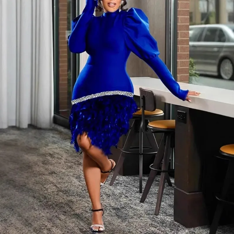 Customized 2025 Spring African Dresses for Women Dashiki Abaya Bandage Evening Robe Gowns Africa Sexy Lady Party Bodycon Dress O