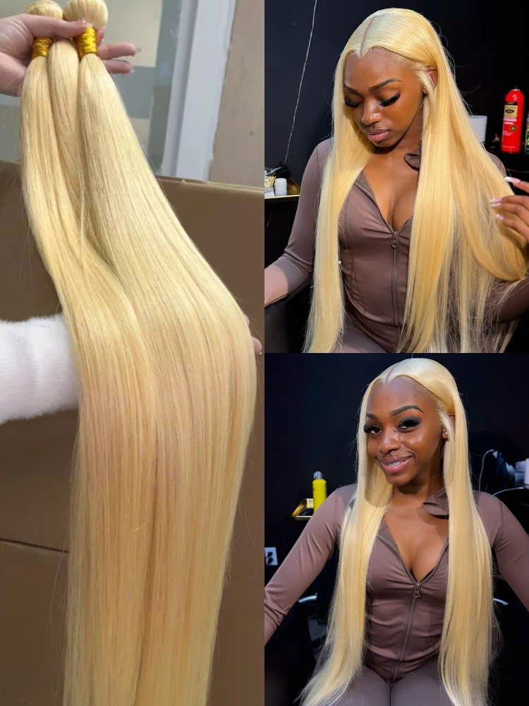 613 farbige Bündel honig blonde remy brasilia nische gerade rohe Haare weben Schuss remy menschliches Haar Bündel 8-40 Zoll versand kostenfrei