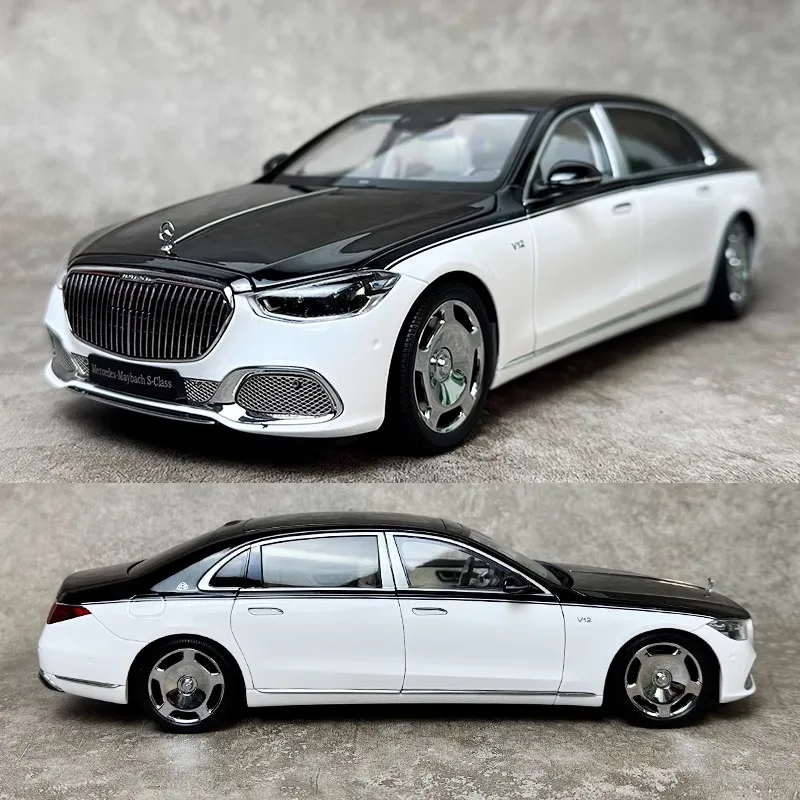 Almost Real Car Model 1/18 Benz S680 2021maybach Simulation Car Model Room Ornament Display Car Model Boy Collection Toy Gift