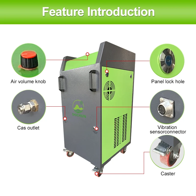 SCC1700-4 110V/220V/380V Carbon Cleaning Machine Engine Generator Hydrogen Fuel Saver HHO 1700L/H for 1000-6000CC