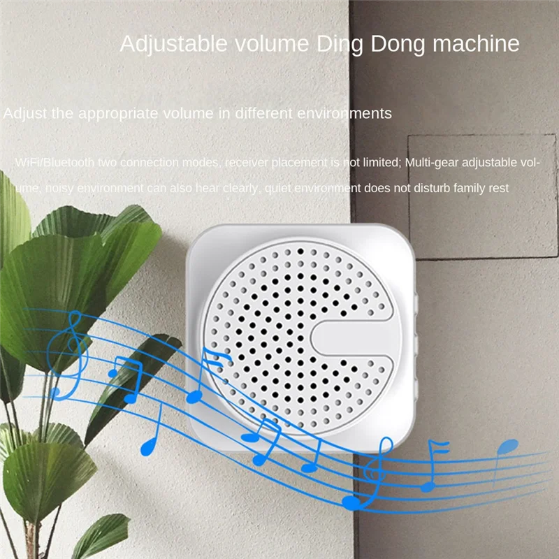 Умный беспроводной дистанционный видеодомофон с перезвоном, домашний домофон HD, ночное видение, белый пластиковый умный дверной звонок, камера