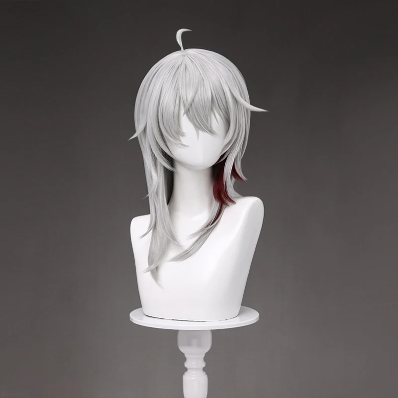 เกม Wuthering คลื่น Zani คอสเพลย์ Prop วิกผมสีเทาฮอร์นผม Bank Ragunna Rinascita สําหรับปาร์ตี้ฮาโลวีนผู้หญิง Carnival