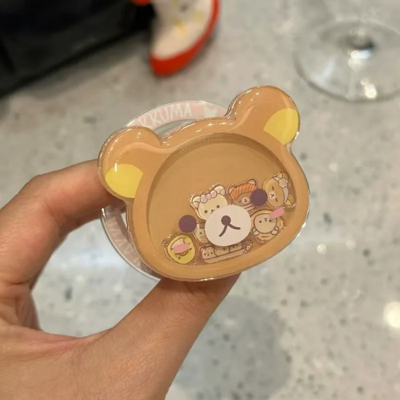 

Милый магнитный держатель для мобильного телефона Rilakkuma, портативный масштабируемый адсорбционный кронштейн с героями мультфильмов, модный подарок для мобильного телефона
