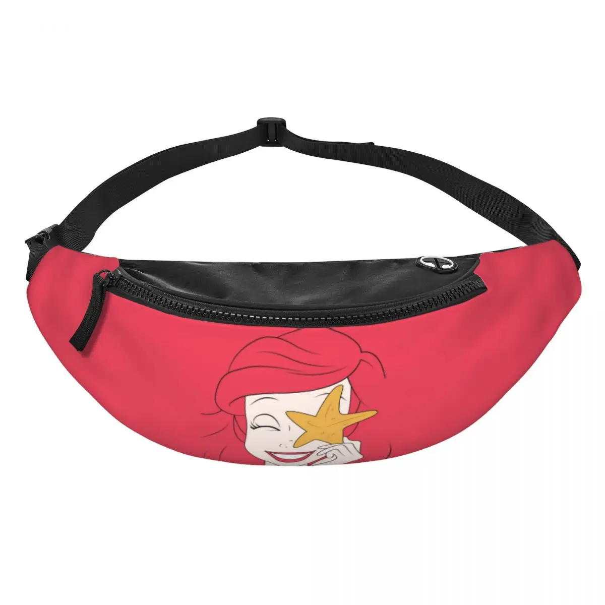 

Custom The Little Anime M-Mermaid Fanny Pack Men Women Crossbody Waist Bag for Traveling Phone Money Pouch