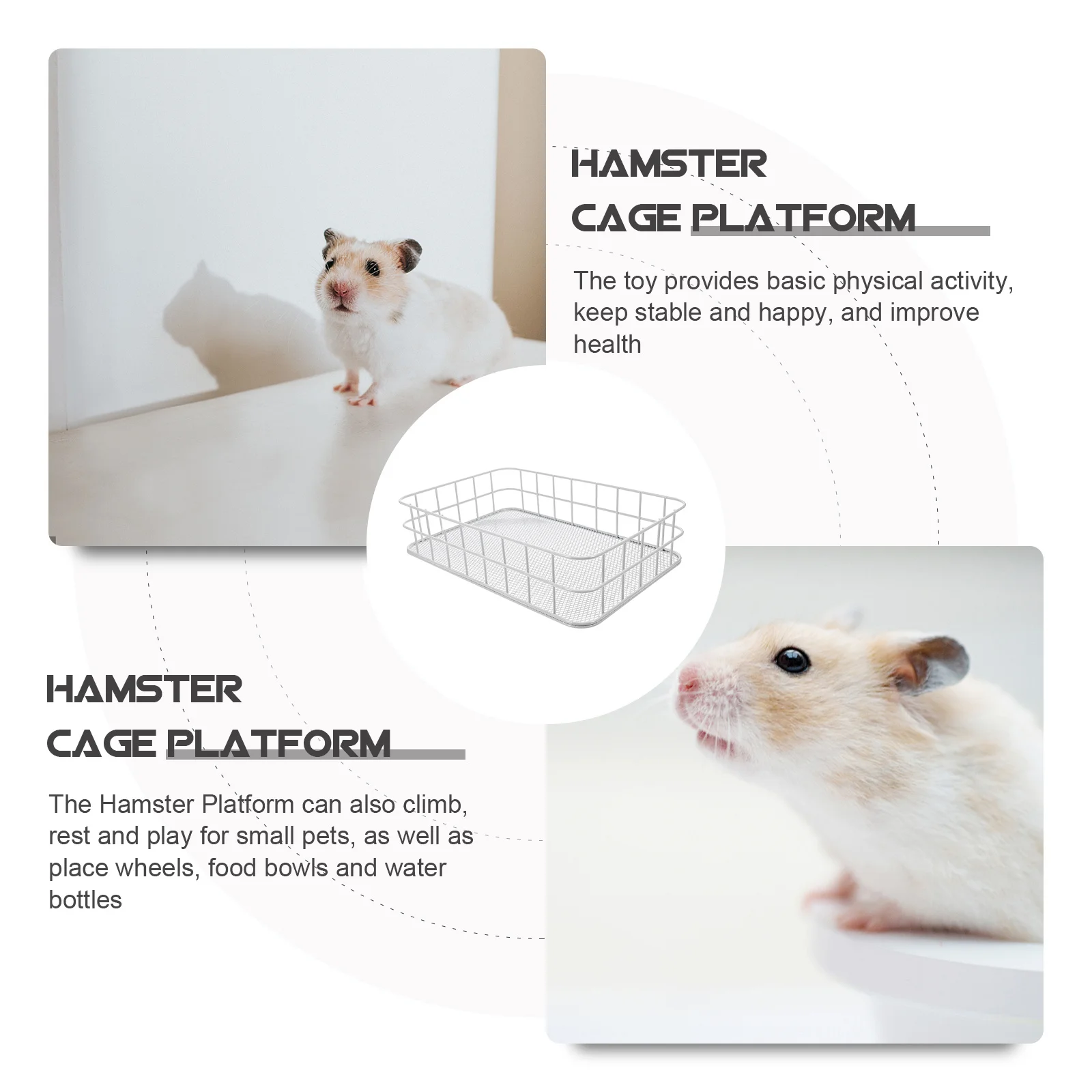 

Hamster Platform Anti-Chew Wear-Resistant Cage Decor For Small Pets Exercise Bed Dwarf Syrian Hamsters Chinchillas