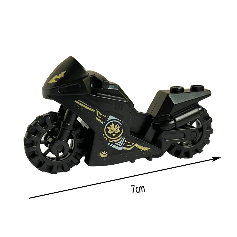 Phantom Cool Motorcycle Building Block 8 Flame Pattern Racing, Assembled Building Block Toy Building Block Accessories Gift