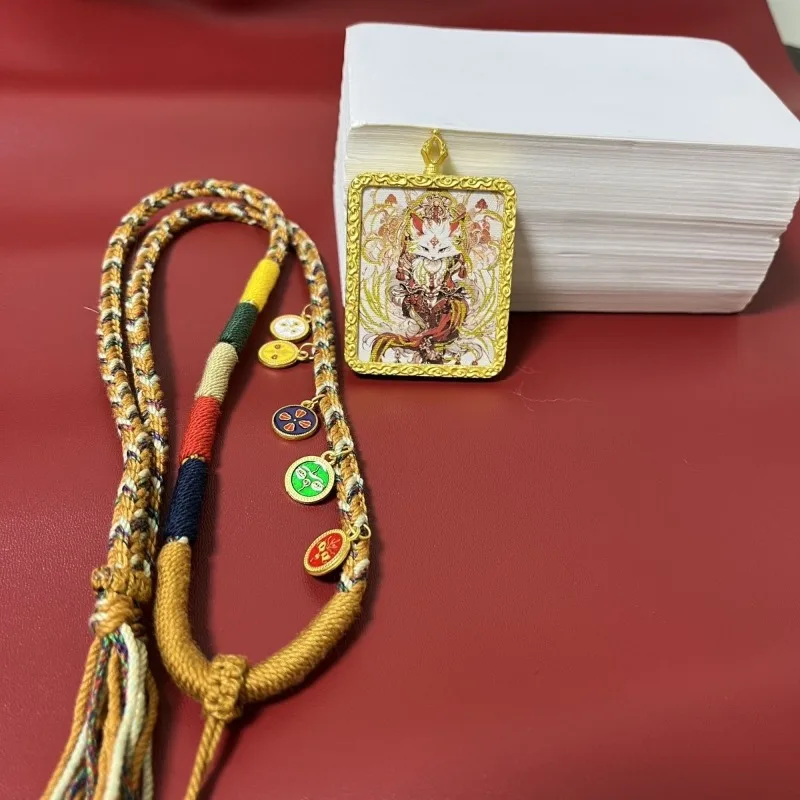 Tibetan Peach Wood Cinnabar Bracelet with Zhajilamu Goddess Five Roads Gods Wealth Pendant for Luck Spiritual Protection Gift