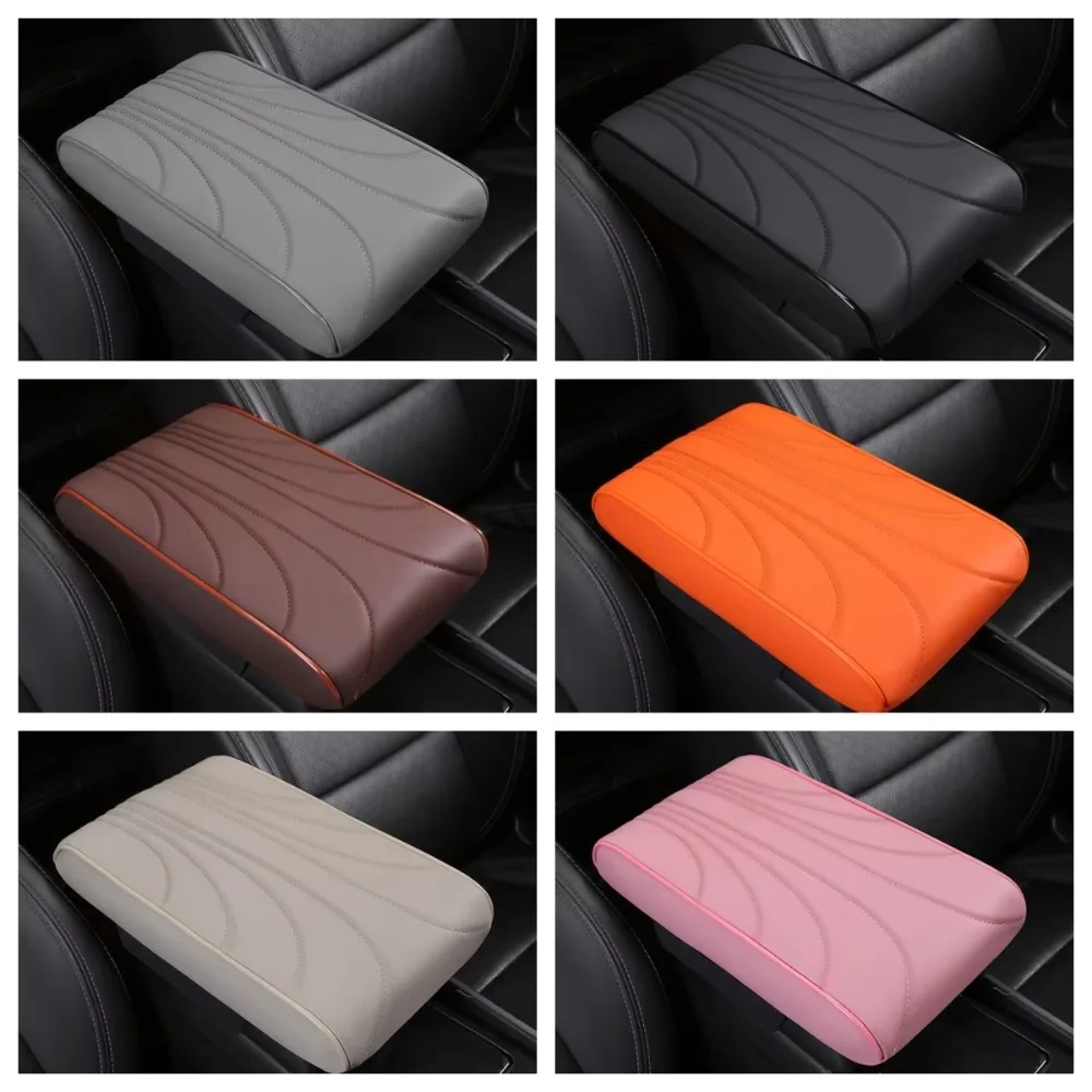 

Leather Car Central Armrest Pad Armrest Protective Multi-color Arm Rest Seat Box Universal Padding Protective