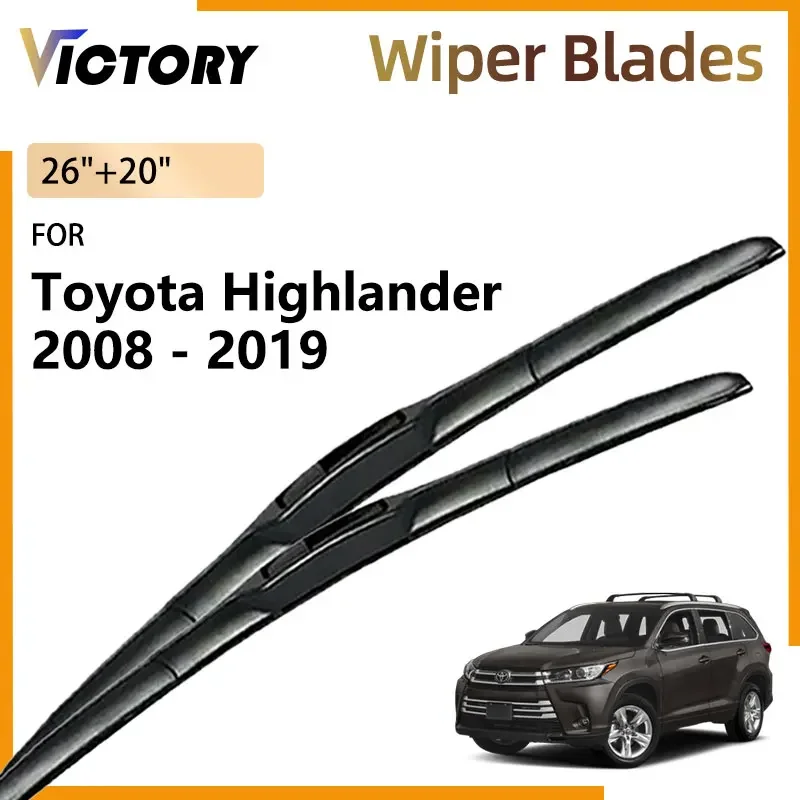 For Toyota Highlander 2008 - 2019 2018 2017 2016 2013 2012 XU40 XU50 Kluger Accessorie Car Front Wiper Blades Windshield Brushes