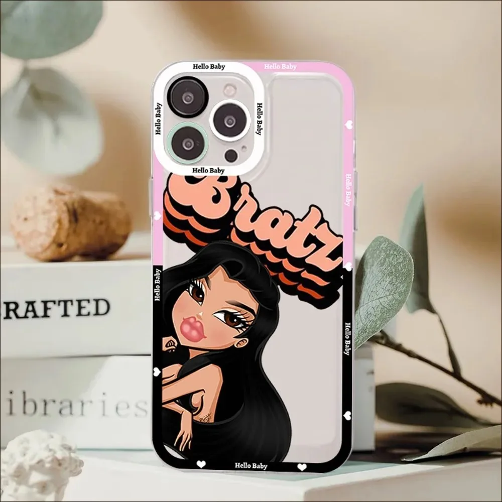 Bratz دمية جراب هاتف آيفون 11 12 13 14 15 16 برو ماكس 7 8 زائد ميني X XR XS SE بولي ياسمين كلوي اليشم ساشا كاميرون