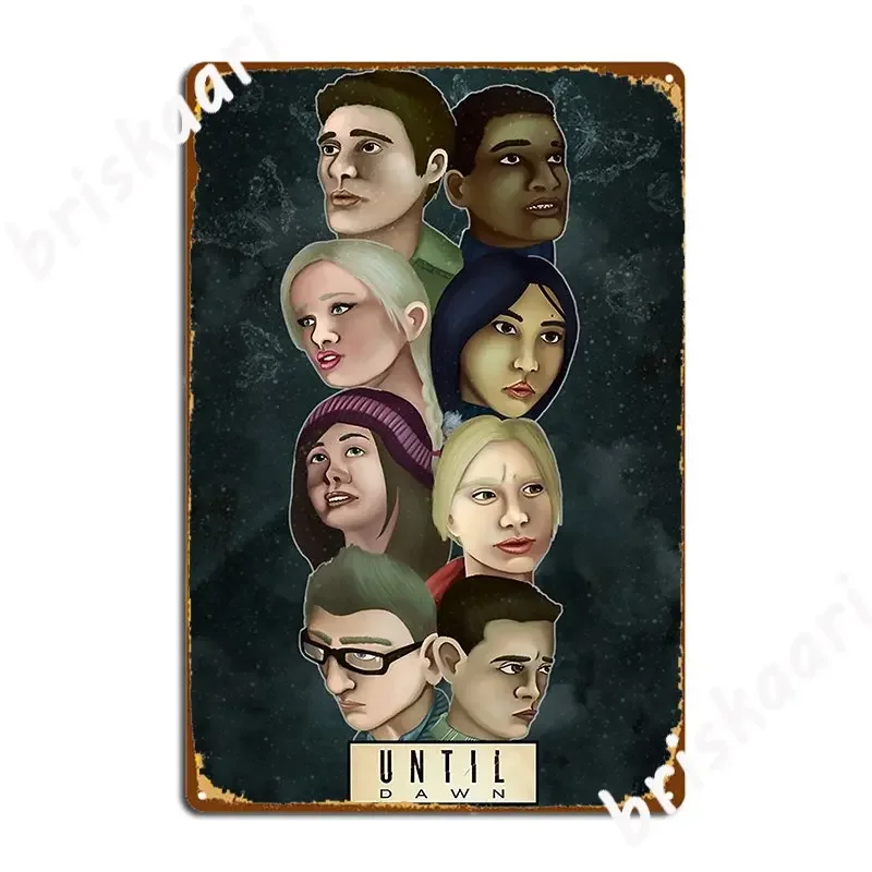 Until Dawn Famous Horror Movie Actors Watch Suspense And Attractive Metal Sign Design Wall Decor Club Tin Sign Poster