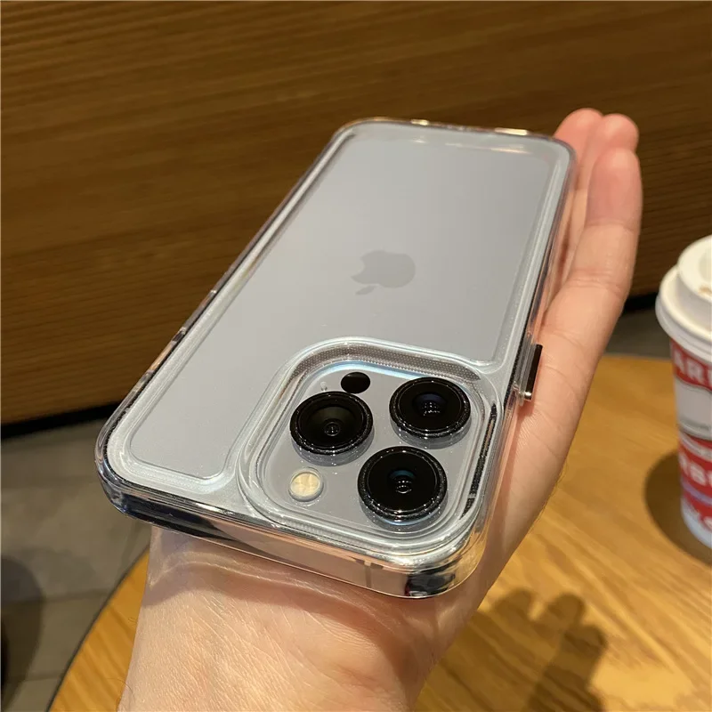 for iPhone 14 15 13 12 Pro Max Case Mini 11 X Xs XR 7 8 Plus SE Hard Anti-knock Shockproof Clear Transparent Phone Back Cover