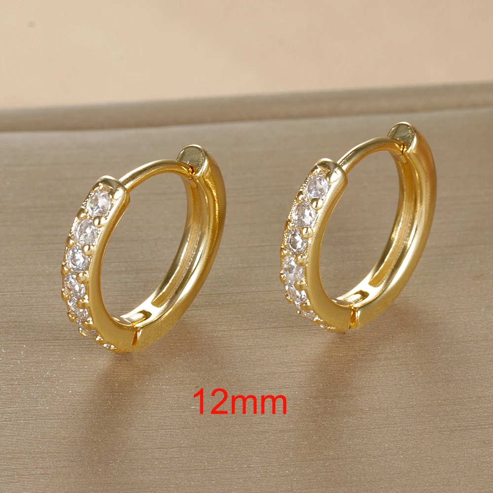 2PCS Winzige Edelstahl Huggie Kleine Creolen Für Frauen Runde Kreis Punk Unisex Rock Ohrring Knorpel Piercing Schmuck