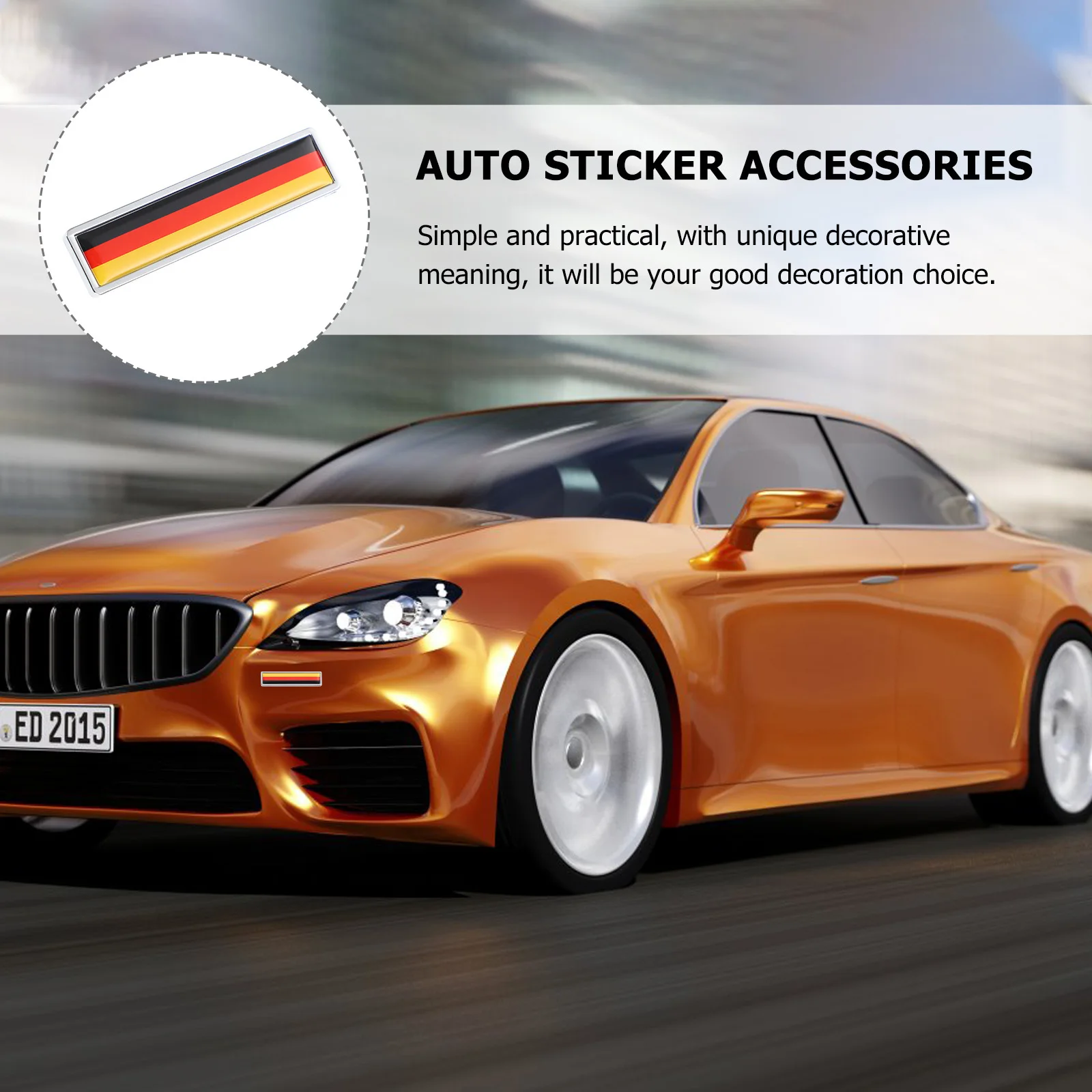 

2pcs Metal Car Sticker Waterproof Body Decal For Exterior Car Decoration Styling Auto Accessories