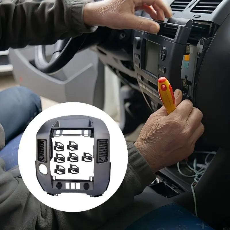 D5BE Designed Radio Temperature Adjustment Trim Assembly Dark Gray produced For Specific Vehicles