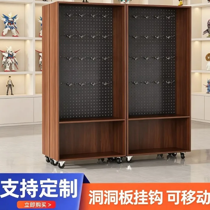 Hole board display cabinet Mobile phone accessories display rack Multifunctional floor shelf Hook display
