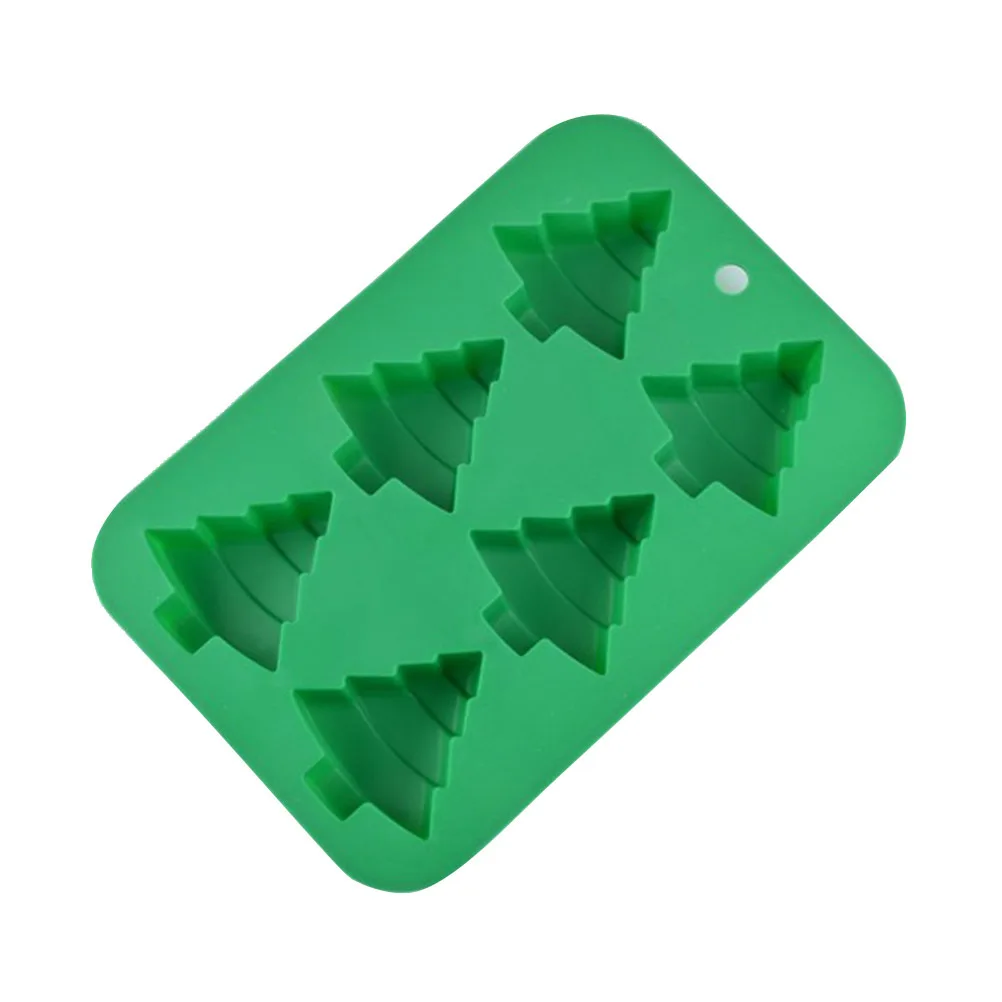 Moldes para decoración de pasteles de árbol de Navidad, silicona de calidad alimentaria, seguro, saludable, suave, duradero, Color aleatorio, molde de silicona para árbol de Navidad
