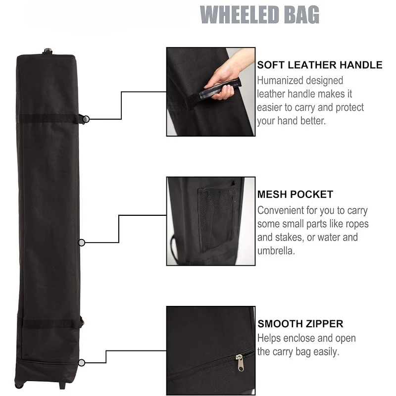 Barraca pop-up portátil com dossel com base grande