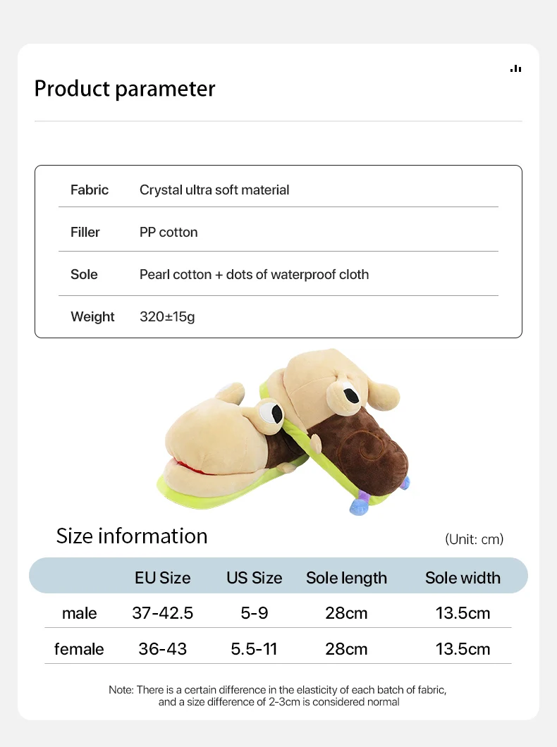 Manufacturers wholesale cartoon snail plush all-wrapped cotton slippers lovers male and female students home leisure winter